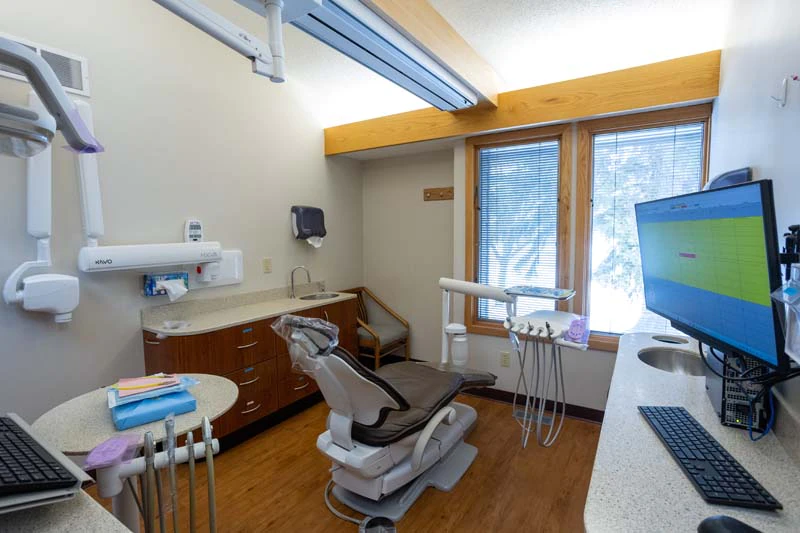 The exam room at Taylor and Associates Family and Implant Dentistry Baycity MI.